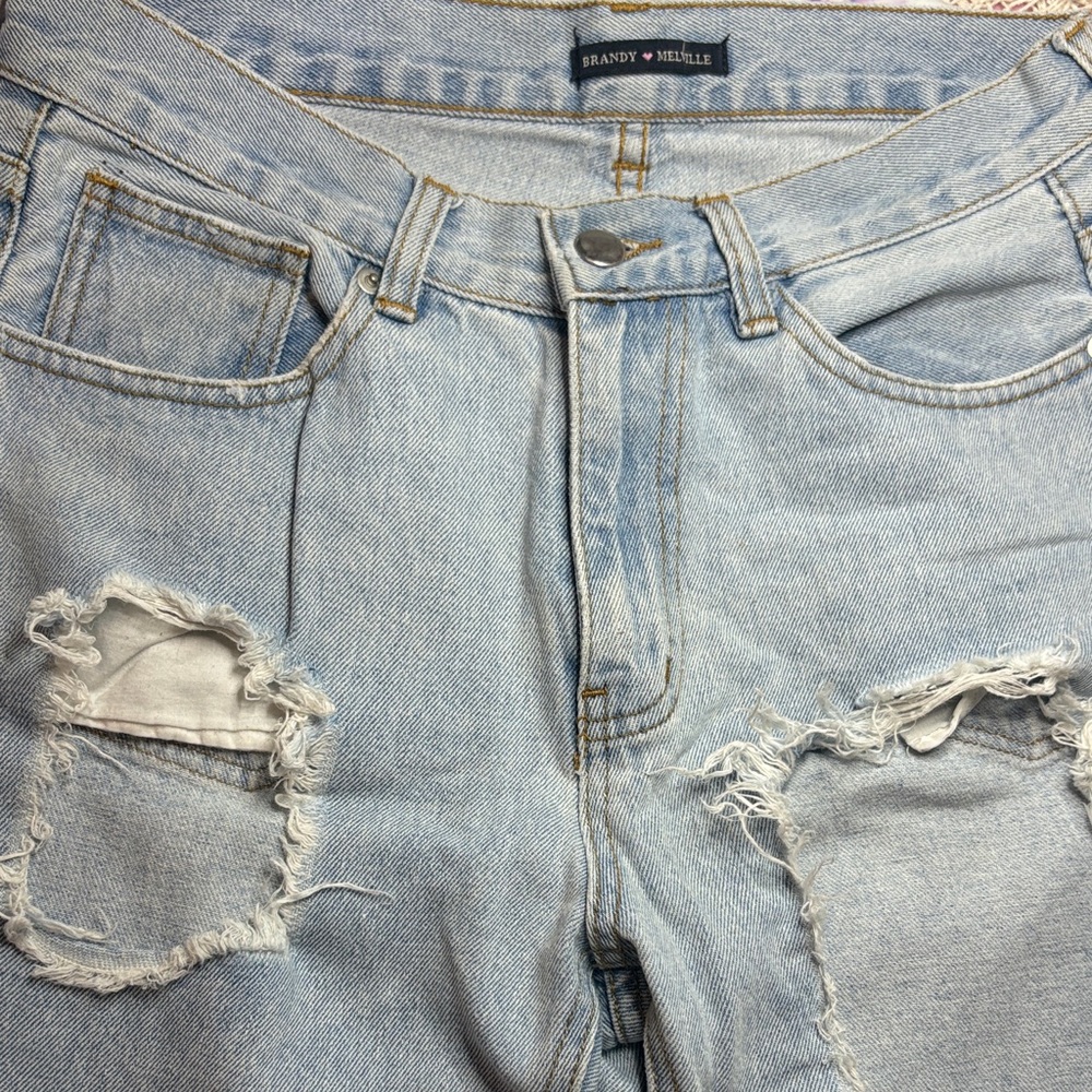 Brandy Melville Light Blue Ripped Jeans